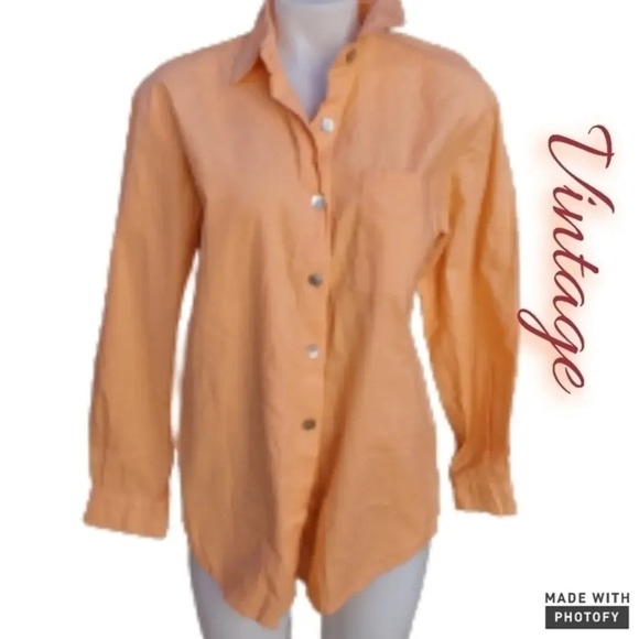 Spiegel‎ Vintage Peach perfection linen top S - Picture 1 of 7